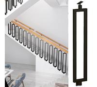 Adjustable Side Mount il - Stair Railing, Secure Indoor/Outdoor Balustrade, Black, Perfect for Staircases, Easy Installation, Durable Safety Support