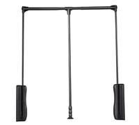 Adjustable Side Mounted Closet Rod with Telescoping Handle & Hardware, 33 lbs Load Capacity, for Kitchen and Bathroom Cabinets