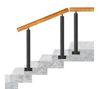 Adjustable Side Mounted ils for Outdoor Steps - 270° Angle Brackets, Wrought Iron Railing for Concrete/Brick Porches, 85cm & 100cm (40in) Height Options