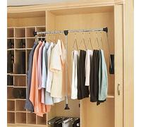 Adjustable Side Mounted Pull Down Closet Rod, Heavy Duty Lift Rail for Hanging Clothes Wardrobe Organizer Storage System