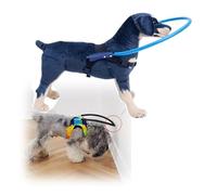 Adjustable Sight Impaired,Blind Animal Anti-Collision Buffer Ring Harness,Made of EVA material, it will not affect your pet's eating or resting(Blue,XXS)