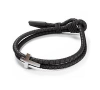 Adjustable Silicone Braided Rope Bracelet - Waterproof & Sweatproof - Religious Christian Jesus Cross - One Size Fits All, One size, Silicone, Lava Stone