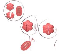 Adjustable Silicone Vibrating Nipple Clamps - Lightweight Nipple Toys with 10 Vibration Modes, Invisible Rechargeable Vibrator, Couples’ Intimate Play Accessories for Women (Red)