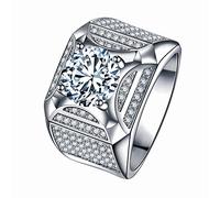 Adjustable Silver Rings For Women Nice Quality Opening Ring For Gifts Ring Men And Women Personality S925 Plating Silver Full Wide Edition Gentleman Nose Jewellery (GD1, A)