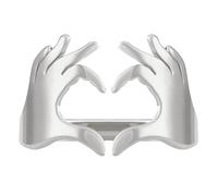 Adjustable Silver Rings For Women Ring Hands Comparing Hearts Couple Rings Personality Interesting Popular Accessories For Lover Set (A, One Size)