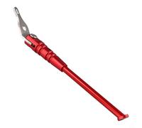 Adjustable Single Leg Kickstand for For BROMPTON Folding Bikes, CNC Machined Aluminum, Strong and Lightweight (red)