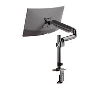 Adjustable Single Monitor Arm Desk Mount - Fits Up to 35" Monitors, 22 lbs Capacity, Gas Spring Support, Ergonomic Desk Braccio, Clamp & Grommet Base for Ultimate Flexibility