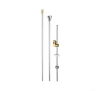 Adjustable Sink Drain Repair Kit Up Rod Set For Bathroom Vanity Basins Stainless Steel And Brass Pull Rod Leak Resistant Connector Tool Free Installation For Standard Utility Sinks(12mm)