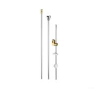Adjustable Sink Drain Repair Kit Up Rod Set For Bathroom Vanity Basins Stainless Steel And Brass Pull Rod Leak Resistant Connector Tool Free Installation For Standard Utility Sinks(15.5mm)