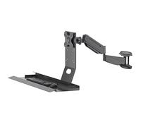 Adjustable Sit-Stand Workstation Desk, Wall Mounted for 17-35 Inch Monitors, Supports 22 Kg, Ergonomic Design for Home and Office Use