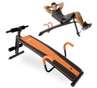 Adjustable Sit-Up Bench - Supine Board With Handrail For Abdominal Training, Five Adjustment Levels, Great Home Gym Workout Equipment for Building Abs and Core Muscles SQUATZ