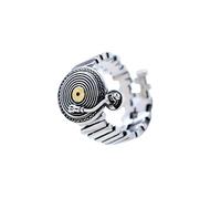 Adjustable size retro musical ring made of copper and made to allow music lovers to show off their unique identity party rings