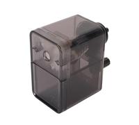 Adjustable Sketch Pencil Sharpener with Hand Crank - Durable ABS Manual Sharpener for Charcoal & Art Pencils up to 8mm (Transparent Black)