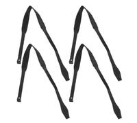 Adjustable Ski Pole Wrist Strap 4pcs for Hiking Sticks and Trekking | Nylon Loop, Anti Slip Grip, Black Minimalist Style, Outdoor Sports Use, Comfortable Fit