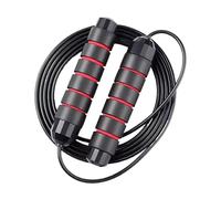 Adjustable Skipping Rope with Tangle-Free PVC Coated Steel Cable, Rapid Ball Bearings & Soft Foam Handles for Men, Women & Kids, Jump Rope for Fitness, Boxing, HIIT, Fat Burning, Home & Gym Workout