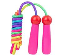 Adjustable Skipping Rope with Wood Handle and Woven for Girls and Boys, Skipping Exercise Fat Burnings Gym Training Polyester Jump