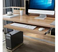 Adjustable Slide-Out Keyboard Tray Under Desk Height Extender for Mouse & Keyboard Worpace nizer Natural h 60cm Length