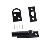 Adjustable Sliding Bolt Set with 90/180 Degree Mounting Plate Rustproof Door Security for Bathroom French Door Heavy Duty Iron Sliding Bolt