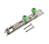 Adjustable Sliding Door Upper Wheel, Anti-Sway Ball Bearing Roller for Wooden Hollow Doors, 112mm Iron and Rubber Hardware