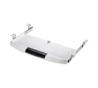 Adjustable Sliding Keyboard Tray Under Desk for Home Office & Gaming - White 550mm x 275mm Space-Saving Der for t & nized Worpace