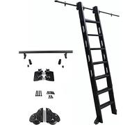 Adjustable Sliding Ladder Rail Hardware Kit for Barn Doors - 200cm to 6m Track System, Ideal for Closets & Home Décor, Easy Installation (Ladder Not Included)