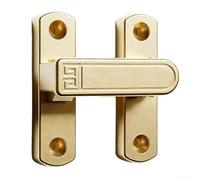 Adjustable Sliding Pin Lock for Cabinets, Doors & For Windows Featuring Zinc Alloy Material and Screw Fixing for Reliable Security (gold)