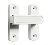 Adjustable Sliding Pin Lock for Cabinets, Doors & For Windows Featuring Zinc Alloy Material and Screw Fixing for Reliable Security (white)