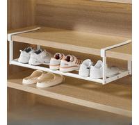 Adjustable Slim Shoe Rack, Expandable Metal Organizer for 6-12 Pairs, Space-Saving Design, Set of 3, Fits 19.7-35.4 in (30-50 cm / 40-70 cm / 50-90 cm)