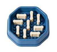 Adjustable Slow Feeder Dog Bowl, Removable Inserts, 25cm Large Anti-Slip Blue Pet Bowl for Healthy Eating, Prevents Choking & Bloat, BPA-Free, Easy to Clean