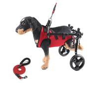Adjustable Small Dog Wheelchair for Back Legs - Pet Trolley Cart with Traction Rope Mobility Aid for Dogs with Paralyzed Hind Limbs Helps Pets Regain Mobility