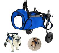 Adjustable Small Dog Wheelchair for Bulldogs & Shiba Inu - Lightweight Mobility Aid with Shock-Absorbing Wheels & Medical-Grade Support (XS/S/M Sizes)(S)