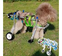 Adjustable Small Dog Wheelchair for Rear Legs Portable 4-Wheel Pet Mobility Cart All-Terrain Dog Stroller for Enhanced Mobility and Comfort