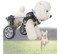 Adjustable Small Medium Pet Wheelchair, Mobility Aid for Disabled Pets, Dog Wheelchair for Back Legs, Leg Brace & Hip Support2 Wheels,L