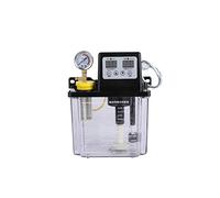 Adjustable Small Submersible Pump 0.5/1/2 220V CNC Liters Lubricant Pump Automatic Lubricating Oil Injector Electromagnetic Lubrication Lubricator(0.5L Pressure Gauge)