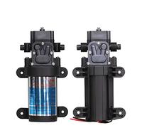 Adjustable Small Submersible Pump 45/60/80/100 Watt DC 12V Fresh Water Pump Diaphragm Self Priming Sprayer Pump Automatic Switch Connection 4/5/6/8L Per Min(45Watt-DC 12V)