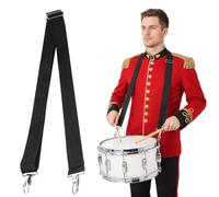 Adjustable Snare Drum Strap Belt, Nylon Marching Band Harness | 145cm Length, Padded Elastic Shoulder Support, Quick Release Hook, Secure Fastening, for Parades, Musicians and Street