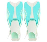 Adjustable Snorkel Fins Diving Flippers Swim Fins Open Heel Long TPR Flippers for Swimming Snorkeling Surfing Diving Emerald Green 831 1036g (M)