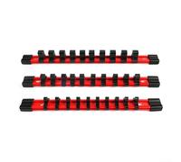 Adjustable Socket Storage Rail Set 3PCS for 1/4 3/8 1/2 Drive Sockets Sliding Rail Holder ABS Plastic Tool Organizer for Garage Workshop