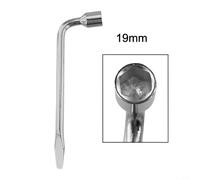 Adjustable Socket Wrench Set for Car Wheel Lug Nuts - Heavy-Duty 17mm/19mm/21mm Hex Nut Spanner, 45# Stainless Steel, Compact Extendable Design, 28cm Handle,(19MM)