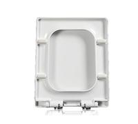 Adjustable Soft Close White Square Toilet Seat - Quick Release Hin, Top Fix Installat, Bathroom Lid for Easy Cleaning, Model 05B - Comfort & Durabili
