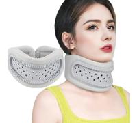 Adjustable Soft Neck Brace for Pain Relief & Support, Cervical Collar Traction Device, Vertebrae Stabilizer for Men Women Cervical Spine Pressure Relief(Gray)
