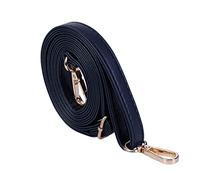 Adjustable Soft PU Leather Shoulder Crossbody Purse Strap Bag Chain Replacement (Dark Blue - Gold)