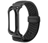 Adjustable Soft Woven Nyon Wristband + Protective Case Base fits for PLAUD NotePin AI Voice Recorder ,Upgraded 18mm Pin Quick Release Notepin Strap for Easy Band Replacement,Black