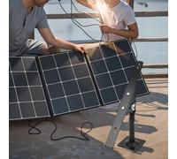 Adjustable Solar Panel Mount for 5W-50W Panels, Rotatable Photovoltaic Bracket with 0-90° Angle Adjustment, Wall or Ground Installation, Steel Moun