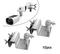 Adjustable Solar Panel Mount for Eufy and Arlo Cameras, Gutter Mount Bracket Compatible with 1/4 Screw, Stainless Steel Solar Panels Support for Outdoor Use(1PC)