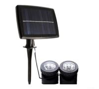 Adjustable Solar Pond Lights IP68 Submersible LED Spotlights for Garden Water Features - Dusk to Dawn Auto On Off Waterproof Landscape Lighting for Pool Fish Tank Fountain Black(2)