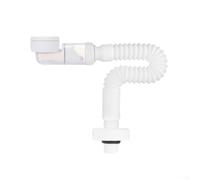 Adjustable Space-Saving Siphon Flexible Drain Hose G1-1/4 Waste Water Pipe for Basin Sink Trap, Odour-Proof Seal, Easy Installation in Tight Spaces