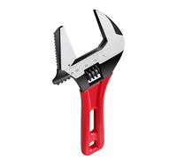 Adjustable Spanner Large Opening 6 inch Short Handle Small Monkey Spanner Wide Jaw Wrench Rubber Wrapped Key Plumbing Pipeline Bathroom Parts 150mm Red