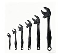 Adjustable Spanner & Ratchet Wrench, Self-Tightening Crab Claw 10-32mm, Universal Adjusting Wrench With 360° Rotating Jaw, Quick-Release Spanner For Plumbing, Gas & Automotive (black, 16-19mm)