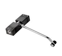 Adjustable Speed Auto Door Closer - Stainless Steel Automatic Door Closing Device for Furniture Door Hardware Fittings Easy Install (Color: Black)